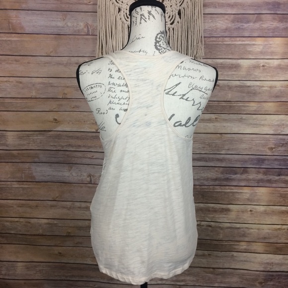 Urban Outfitters | Cream Lace Front Racerback Top - Picture 3 of 8